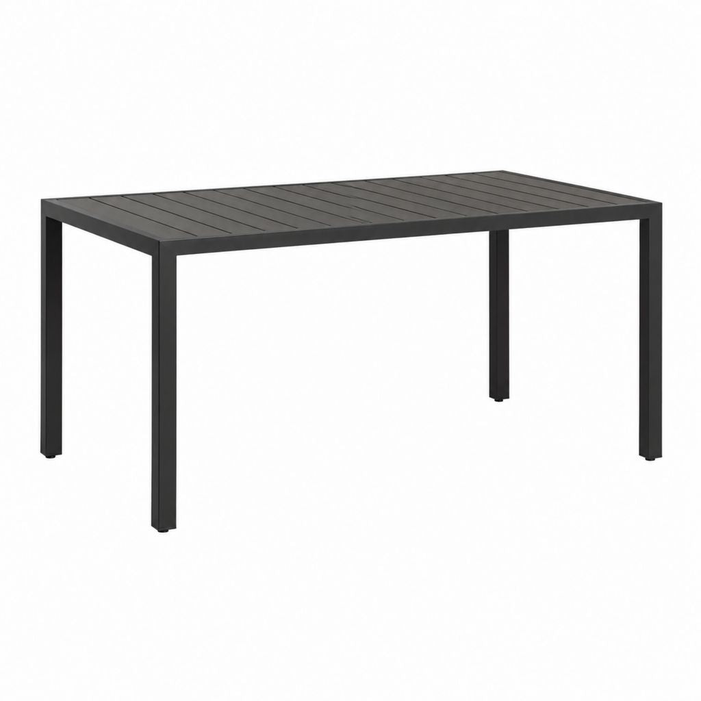 Gartentisch Schwarz Aluminium Rechteckig 150 x 90 x 75 cm