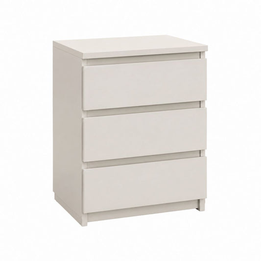 Kommode mit 3 Schubladen Weiß MDF rechteckig 80 x 40 x 100 cm