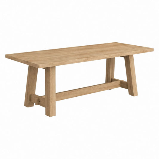 Gartentisch aus massivem Teakholz Natur rechteckig 180 x 90 x 75 cm